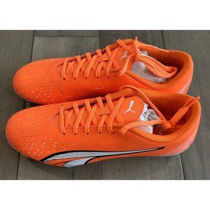 Size 8 Men’s Puma Ultra Play FG/AG Soccer Cleats Orange Blue 107224 01